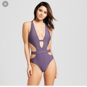 NWOT XHILIRATION Gray lilac monokini